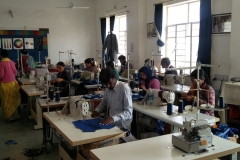 Stitching work during one of the process of block printing